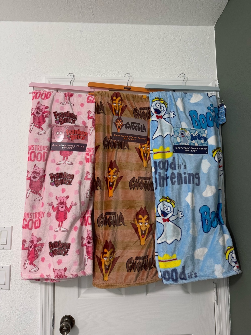 Set of 3 General Mills Halloween Blankets